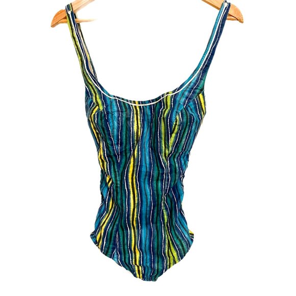 Vintage Other - RARE deadstock ultra glam 1960s blue and green bathing suit